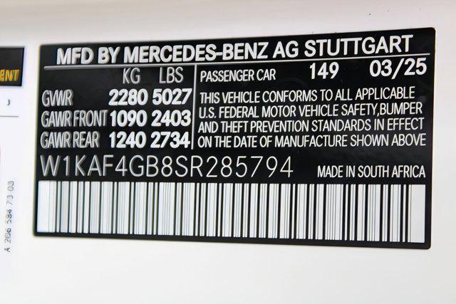 new 2025 Mercedes-Benz C-Class car, priced at $54,445