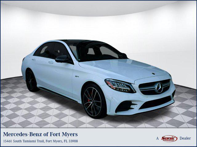 used 2021 Mercedes-Benz AMG C 43 car, priced at $42,999