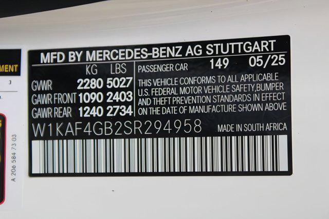 new 2025 Mercedes-Benz C-Class car, priced at $54,755