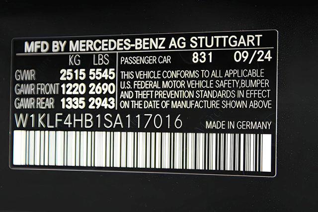 new 2025 Mercedes-Benz E-Class car, priced at $81,495