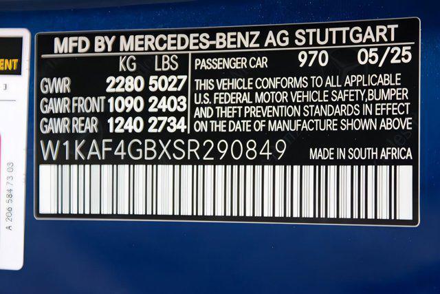 new 2025 Mercedes-Benz C-Class car, priced at $55,505