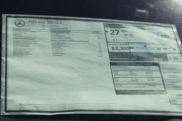 new 2026 Mercedes-Benz GLC 300 car, priced at $56,300