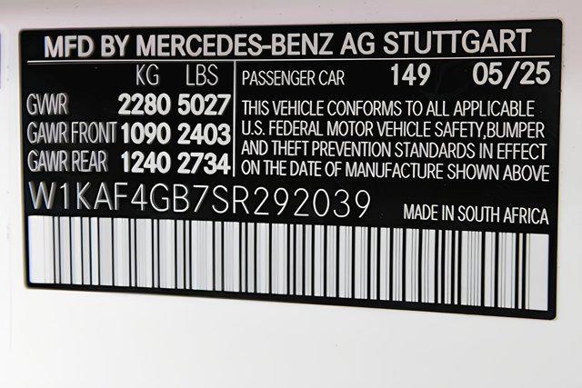 new 2025 Mercedes-Benz C-Class car, priced at $56,705