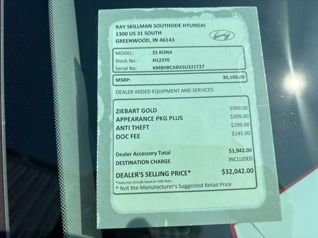 new 2025 Hyundai Kona car, priced at $29,600