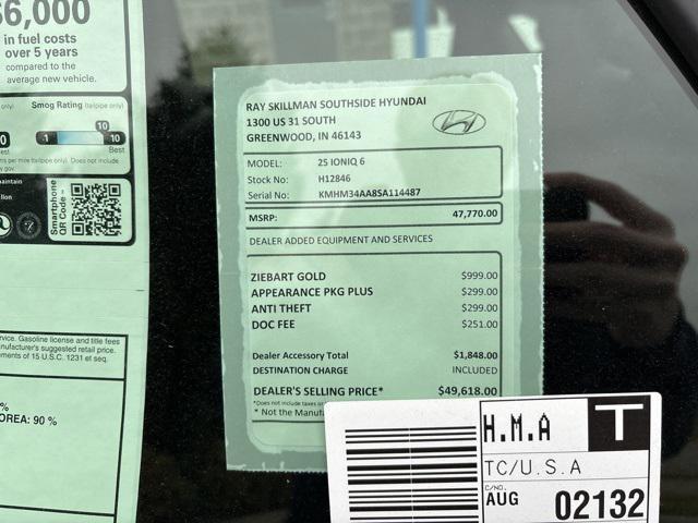 new 2025 Hyundai IONIQ 6 car, priced at $40,249