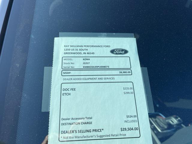 used 2023 Hyundai Kona car, priced at $26,993