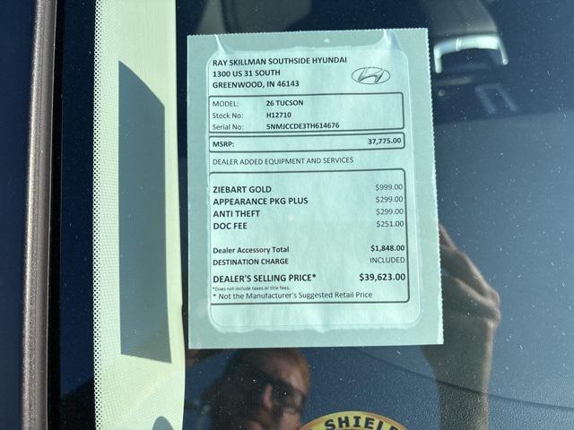 new 2026 Hyundai Tucson car, priced at $37,775