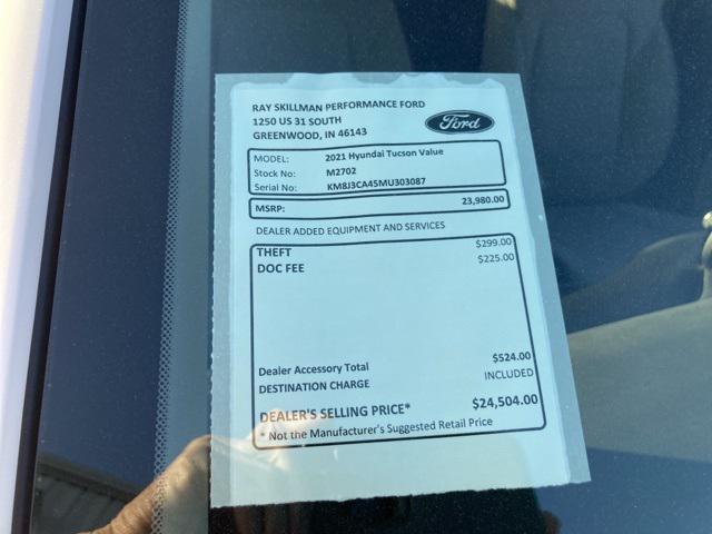 used 2021 Hyundai Tucson car, priced at $23,980