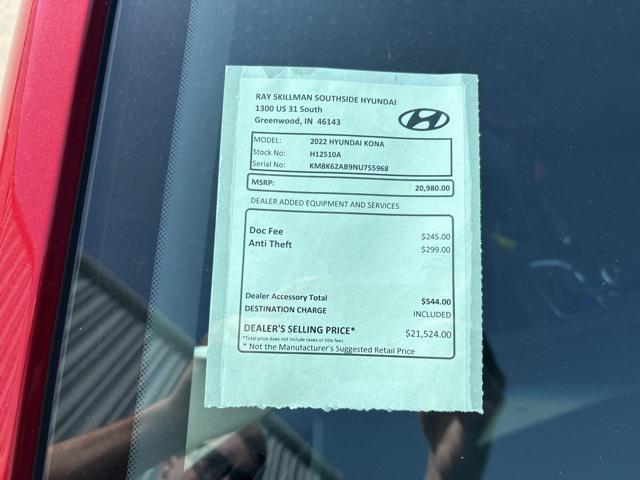 used 2022 Hyundai Kona car, priced at $19,901