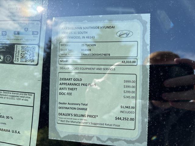 new 2025 Hyundai Tucson car, priced at $41,810