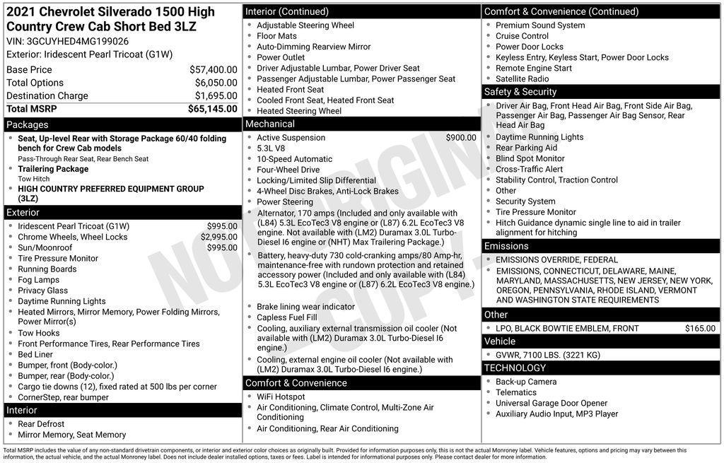 used 2021 Chevrolet Silverado 1500 car, priced at $33,500