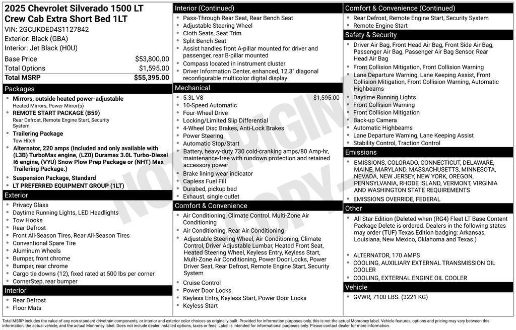 new 2025 Chevrolet Silverado 1500 car, priced at $49,703