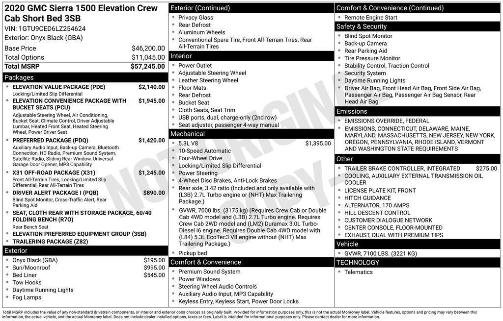 used 2020 GMC Sierra 1500 car, priced at $31,500