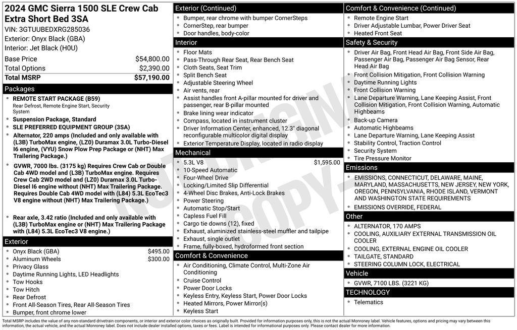 new 2024 GMC Sierra 1500 car, priced at $50,204