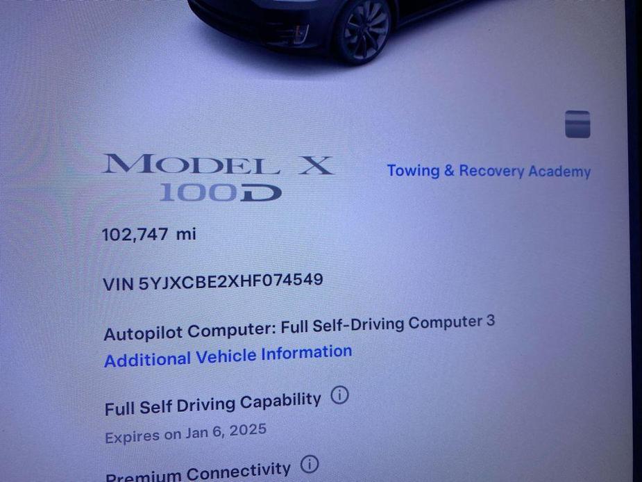 used 2017 Tesla Model X car, priced at $25,500