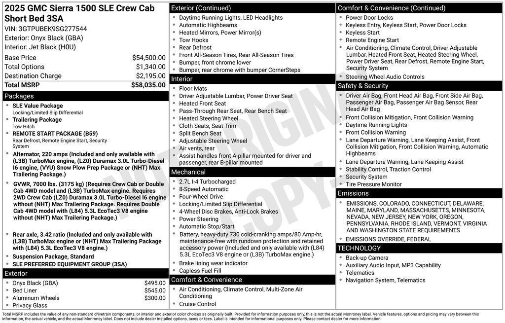 new 2025 GMC Sierra 1500 car, priced at $48,003