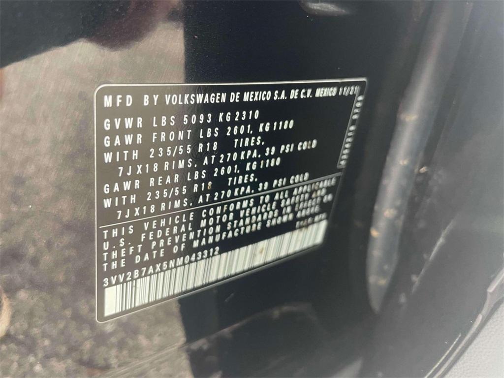 used 2022 Volkswagen Tiguan car, priced at $22,000