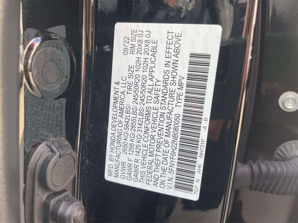 used 2022 Honda Pilot car, priced at $33,333