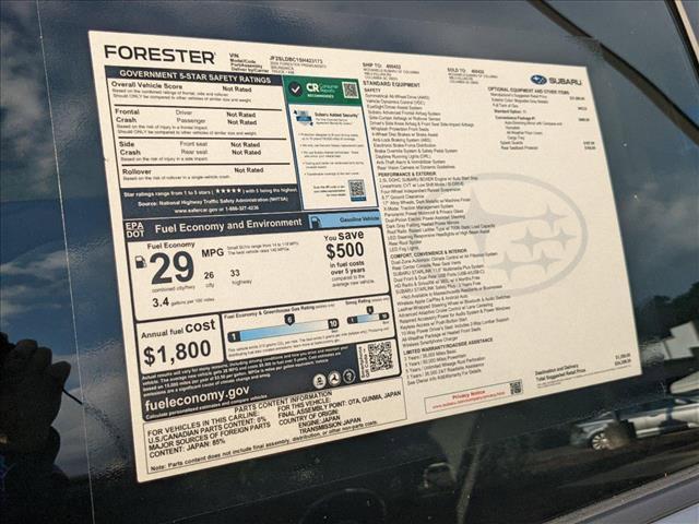 new 2025 Subaru Forester car, priced at $33,798