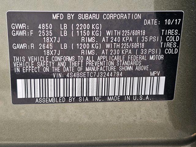 used 2018 Subaru Outback car, priced at $19,716