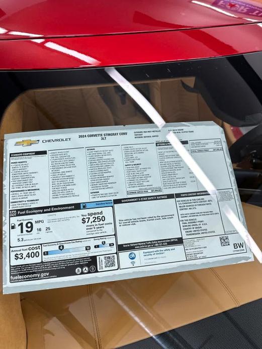 new 2024 Chevrolet Corvette car, priced at $97,585