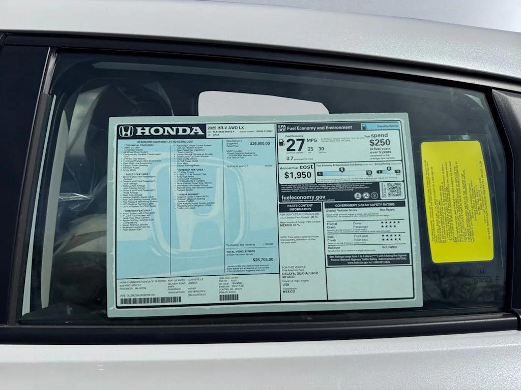 used 2025 Honda HR-V car, priced at $27,298