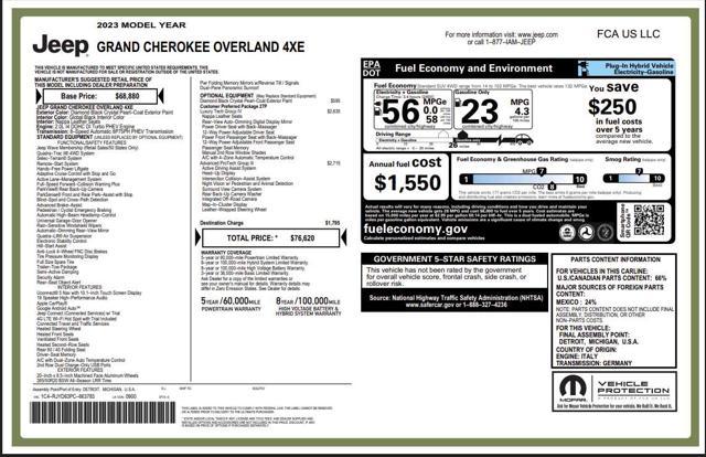 used 2023 Jeep Grand Cherokee 4xe car, priced at $37,568