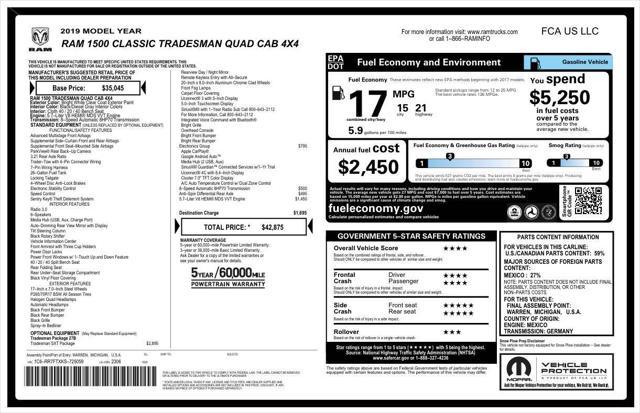 used 2019 Ram 1500 car, priced at $18,972