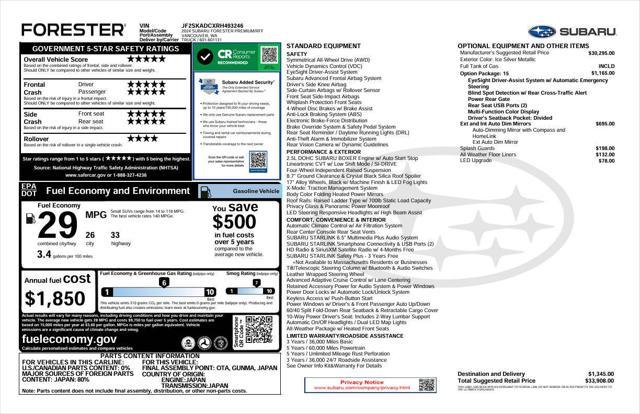 used 2024 Subaru Forester car, priced at $22,750