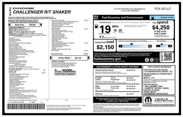 used 2022 Dodge Challenger car, priced at $26,492