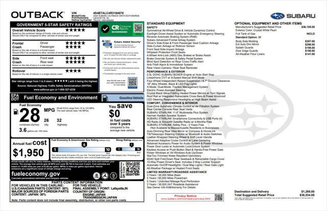 used 2024 Subaru Outback car, priced at $24,570