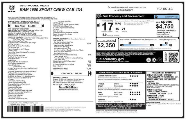 used 2017 Ram 1500 car, priced at $24,972
