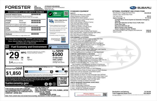 used 2024 Subaru Forester car, priced at $23,470