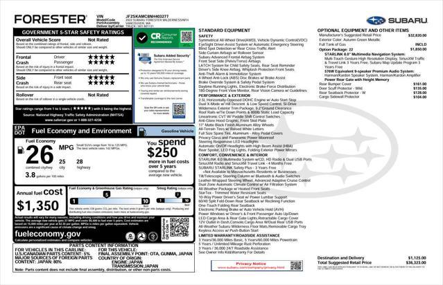 used 2022 Subaru Forester car, priced at $19,472