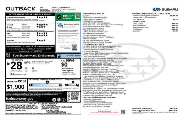used 2025 Subaru Outback car, priced at $23,570