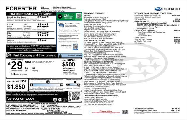 used 2024 Subaru Forester car, priced at $24,572