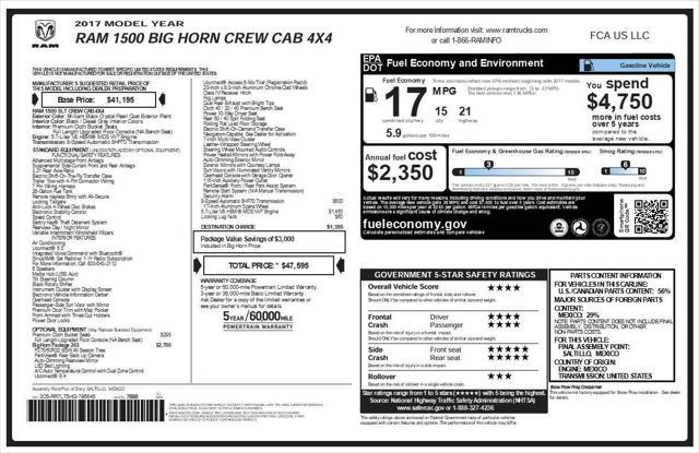 used 2017 Ram 1500 car, priced at $18,995