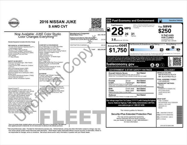 used 2016 Nissan Juke car, priced at $10,975