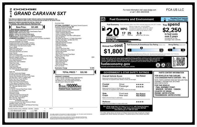 used 2018 Dodge Grand Caravan car, priced at $11,472