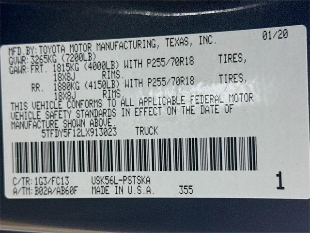 used 2020 Toyota Tundra car, priced at $38,787