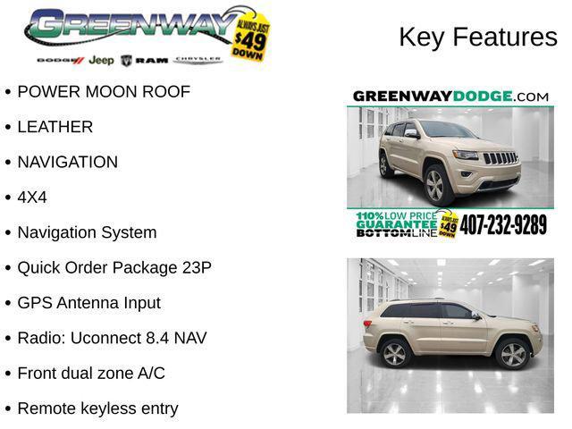 used 2015 Jeep Grand Cherokee car, priced at $14,504