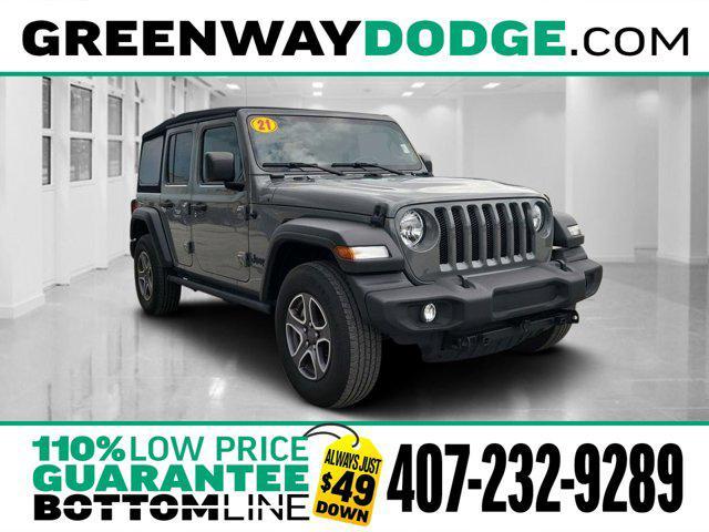 used 2021 Jeep Wrangler Unlimited car, priced at $28,532