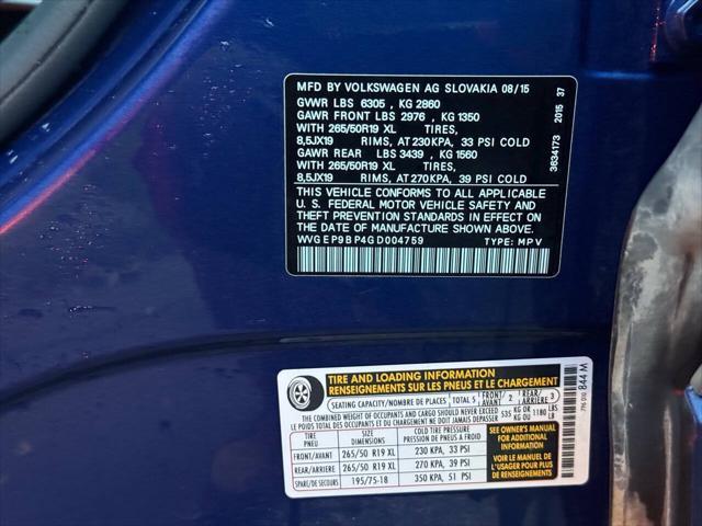 used 2016 Volkswagen Touareg car, priced at $27,999