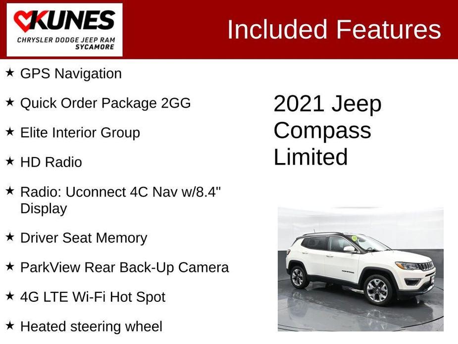 used 2021 Jeep Compass car, priced at $18,994