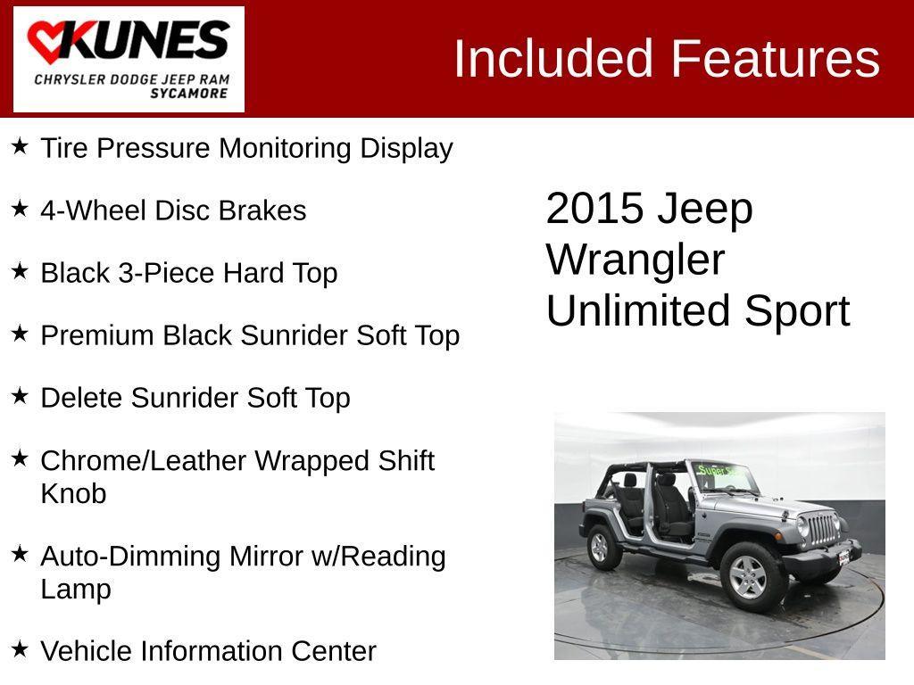 used 2015 Jeep Wrangler Unlimited car, priced at $11,187