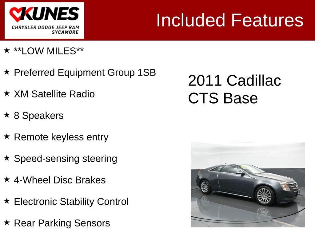 used 2011 Cadillac CTS car, priced at $11,995