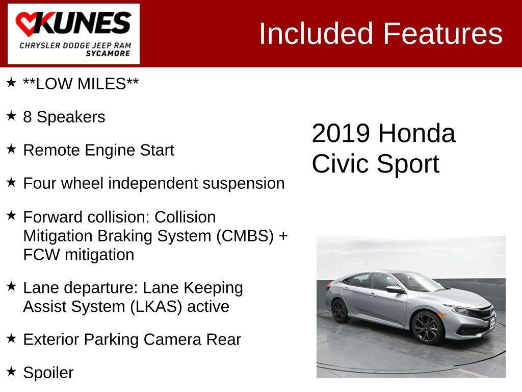 used 2019 Honda Civic car, priced at $21,699