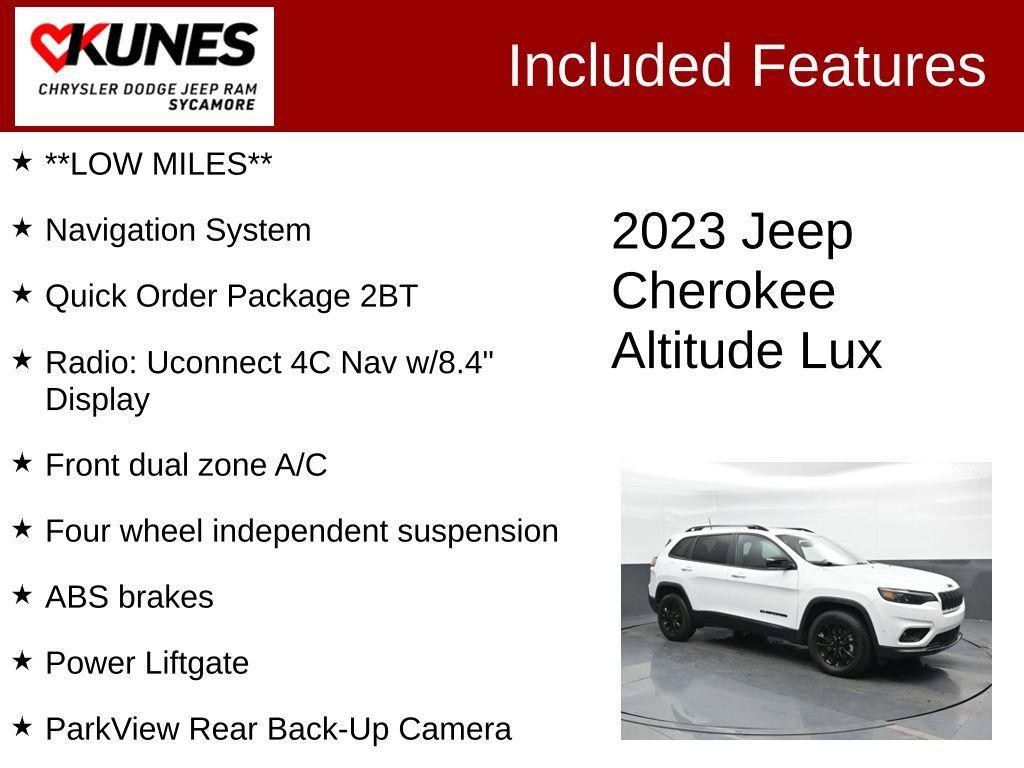 used 2023 Jeep Cherokee car, priced at $22,991
