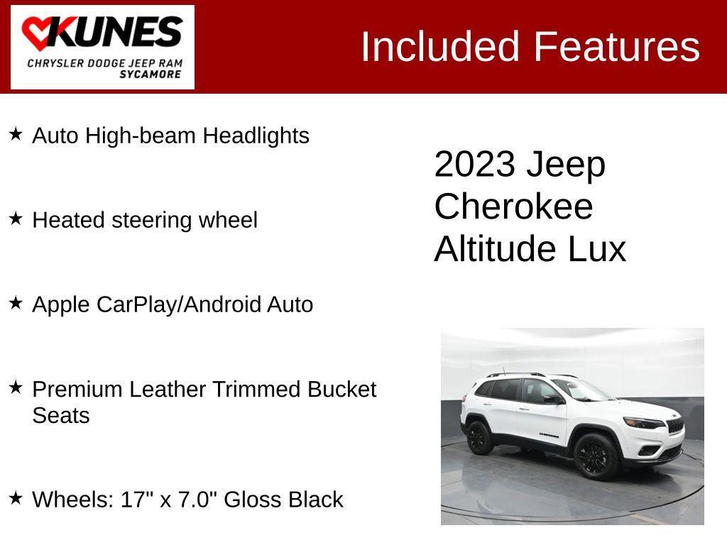 used 2023 Jeep Cherokee car, priced at $22,991