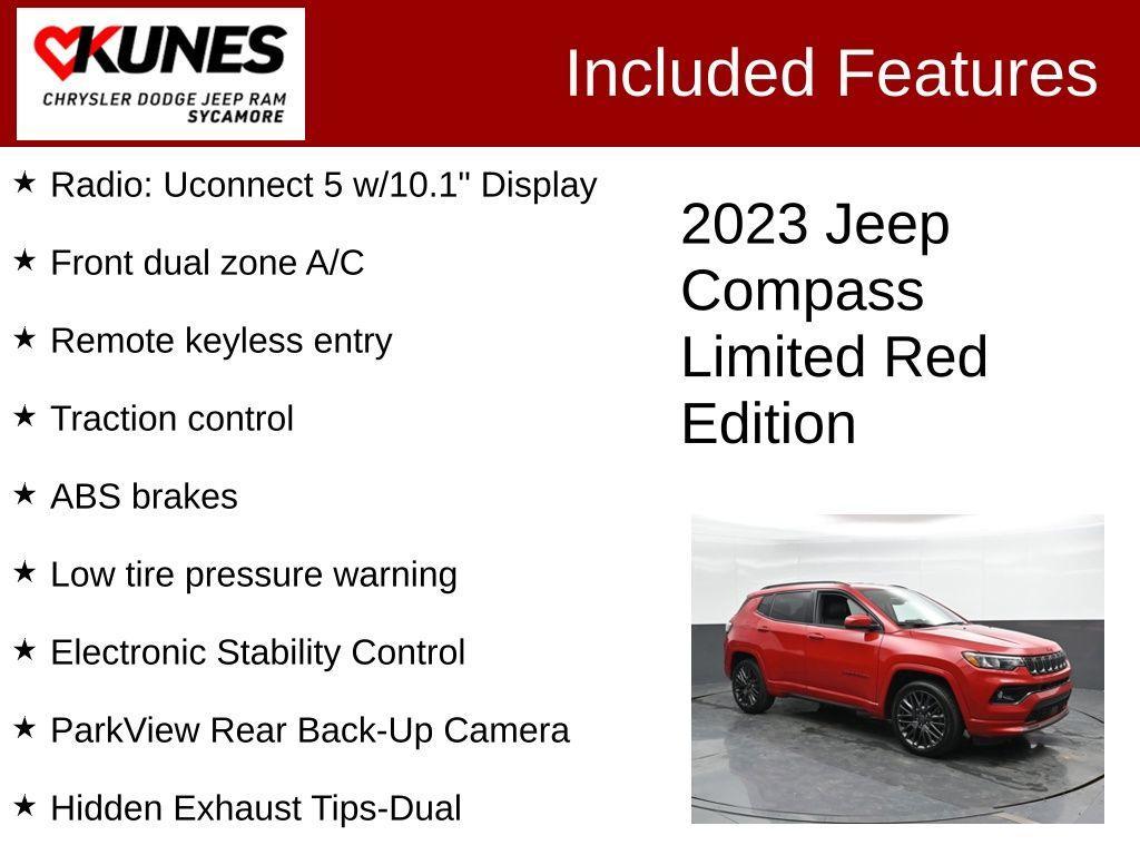 used 2023 Jeep Compass car, priced at $22,211